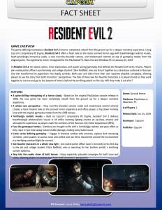Resident Evil 2 Fact Sheet