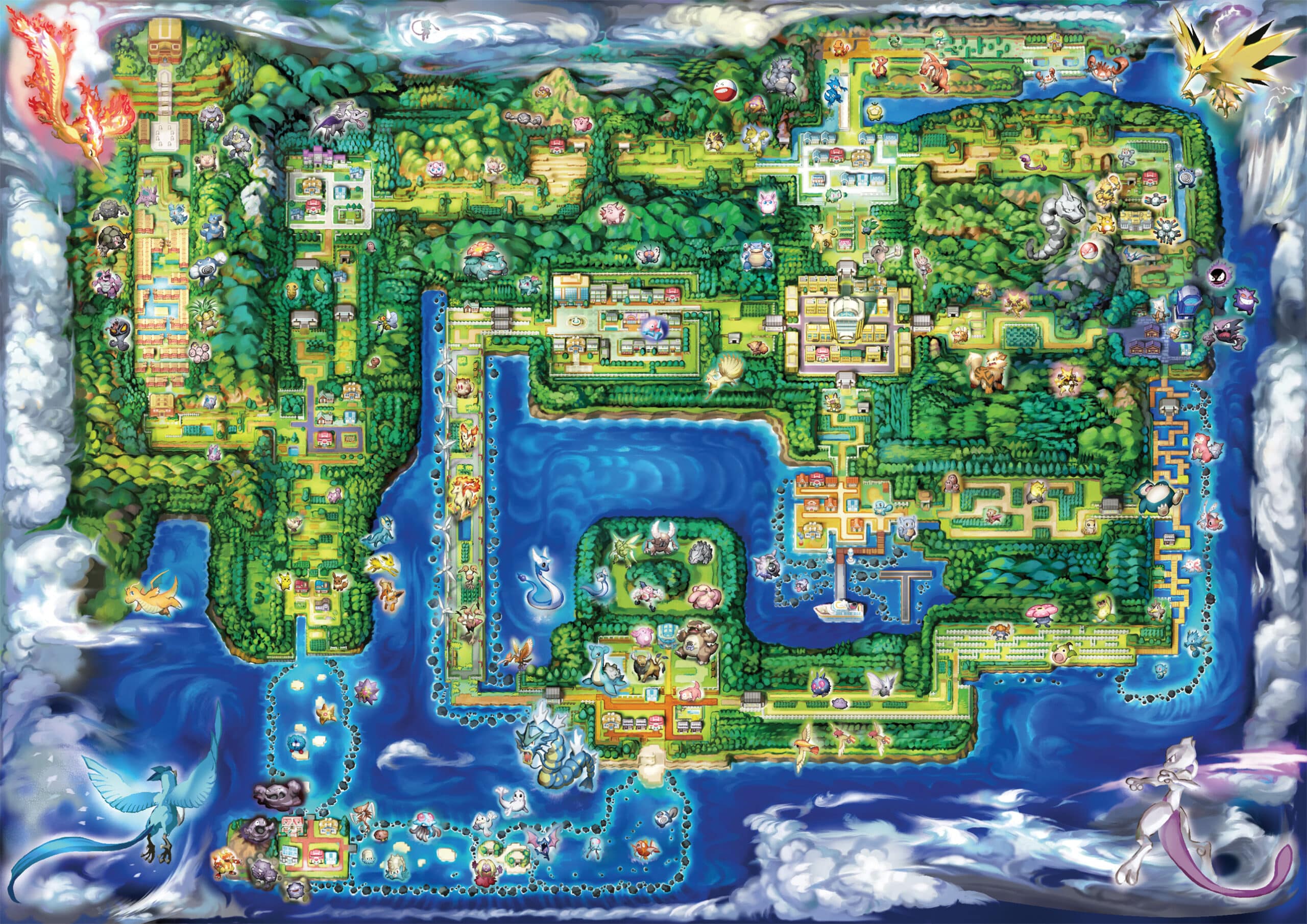 Pokemon Let’s Go Pikachu Eevee New Kanto Map.