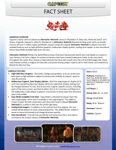 Onimusha Warlords Fact Sheet