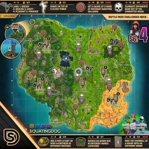 Fortnite Season 6 Week 4 Challenges Map