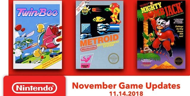 Nintendo Switch Online Games for November 2018 Lineup