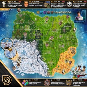 Fortnite Season 7 Week 1 Challenges Map