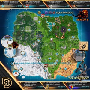 Fortnite Season 8 Week 8 Challenges Map