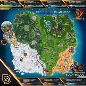 Fortnite Season 8 Week 9 Challenges Map