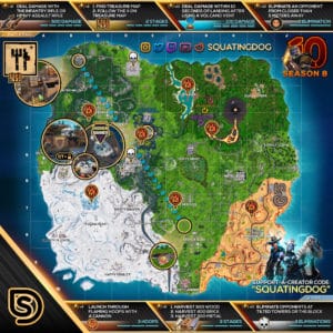 Fortnite Season 8 Week 10 Challenges Map