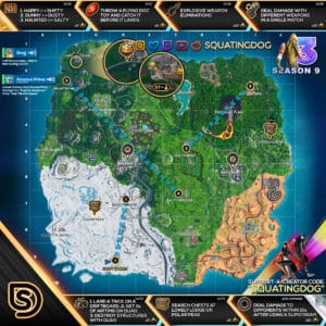 Fortnite Season 9 Week 3 Challenges Map