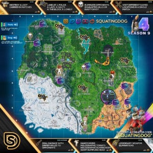 Fortnite Season 9 Week 4 Challenges Map