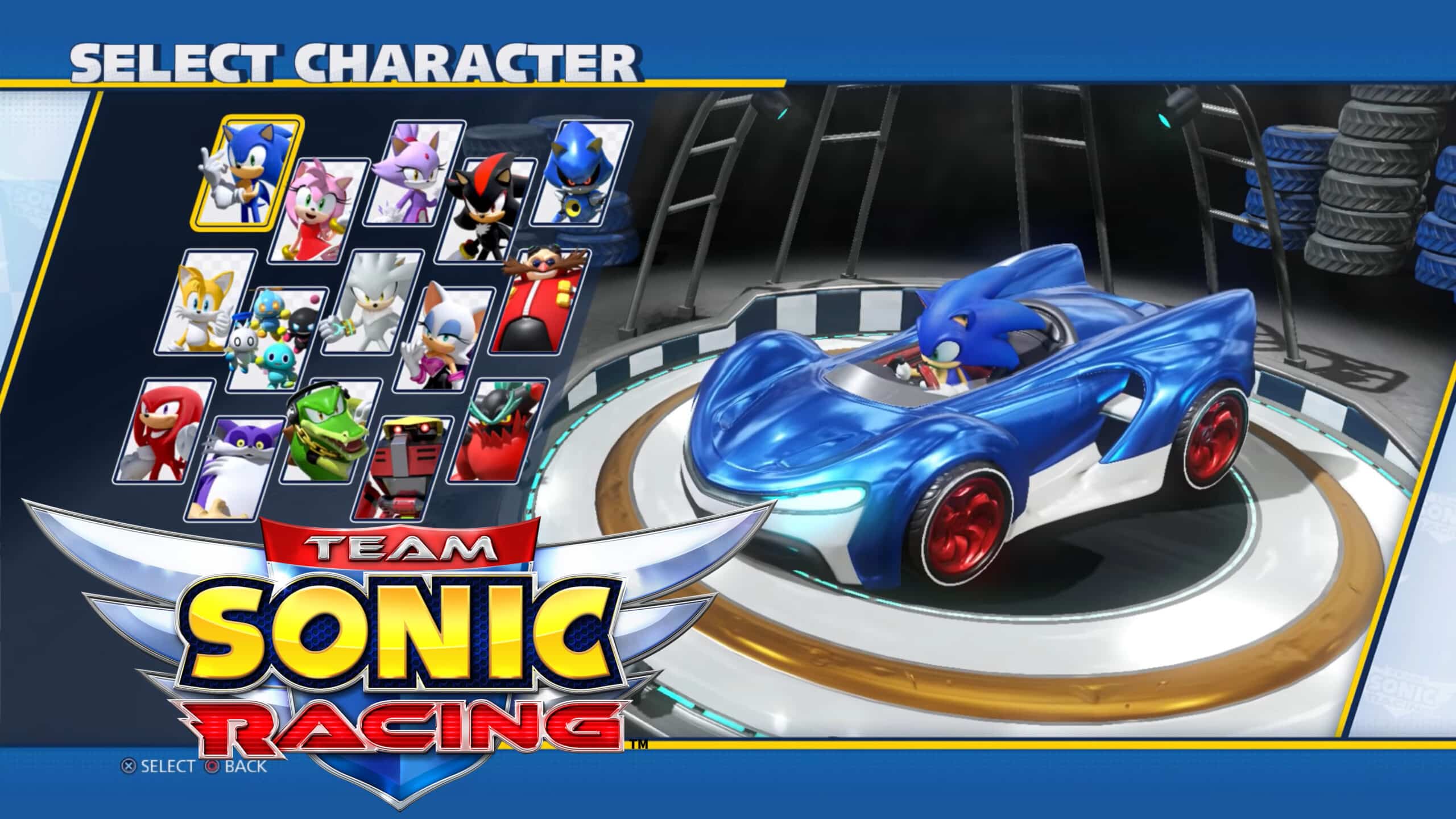 Team Sonic Racing Characters Select Screen
