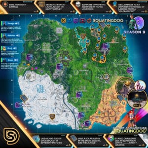 Fortnite Season 9 Week 9 Challenges Map