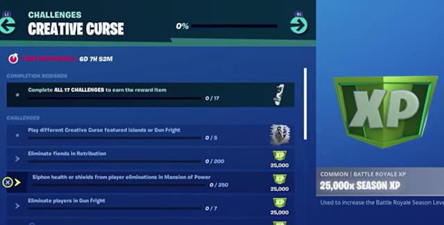 Fortnite Chapter 2 Season 1 Creative Curse Challenges Guide