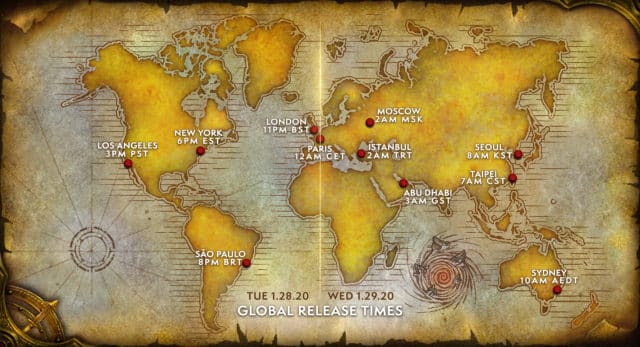 Warcraft III Reforged Global Release Times
