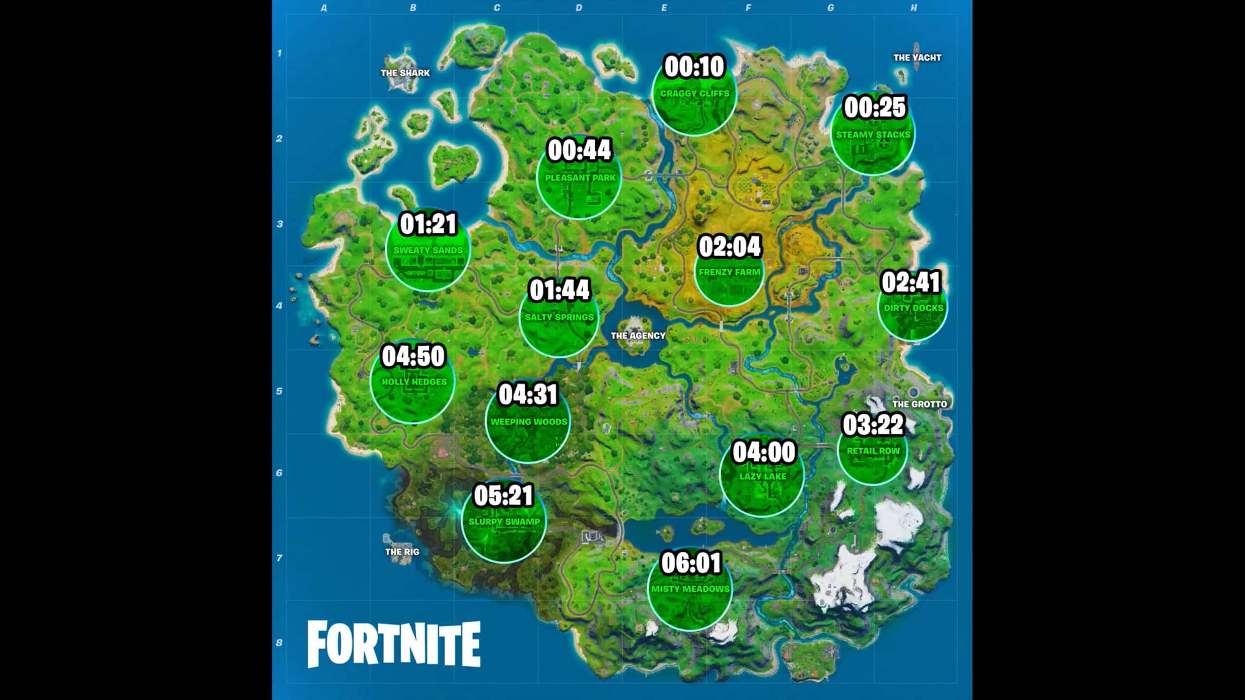 Fortnite Chapter 2 Season 2 Ghost and Shadow Dropboxes Locations Guide Map