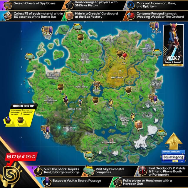 Fortnite Map Chapter 2 Season 2 Boss Locations