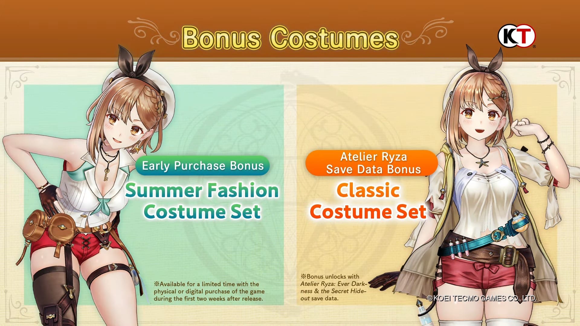 Atelier Ryza 2 Lost Legends and the Secret Fairy Bonus Costumes.