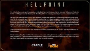 Hellpoint for Switch Delayed to Later in 2020