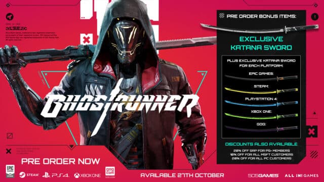 Ghostrunner Pre-Order Banner