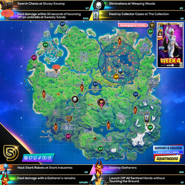 Fortnite Chapter 2 Season 4 Week 4 Challenges Cheat Sheet - Video Games ...