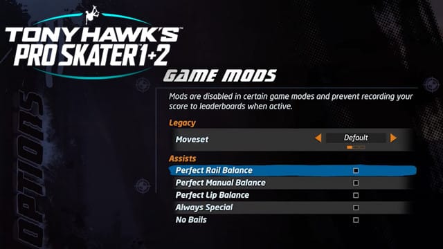 Tony Hawk's Pro Skater 1 and 2 Remake Cheats