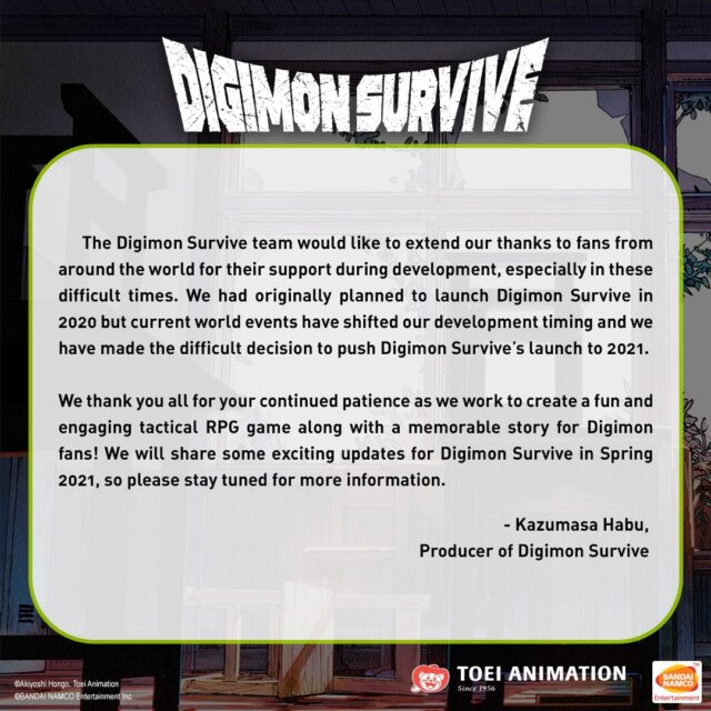 Digimon Survive Delayed to 2021