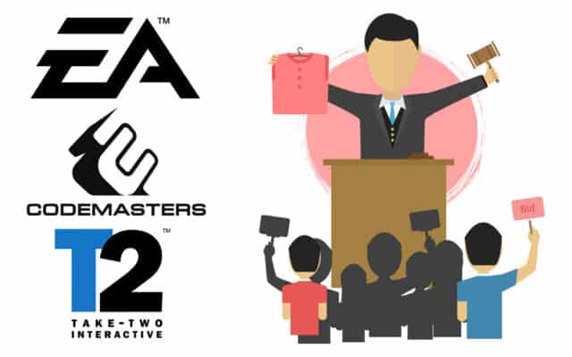 EA Codemasters Take-Two Bids