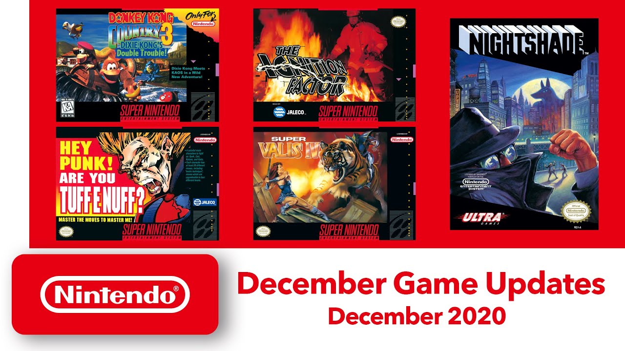 Nintendo Switch Online Games for December 2020 Lineup