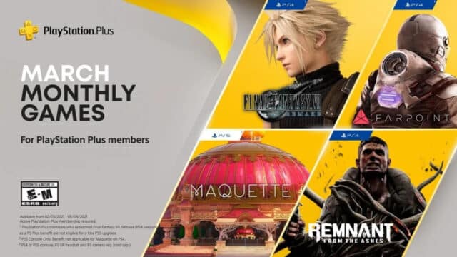 PS Plus March 2021 Banner