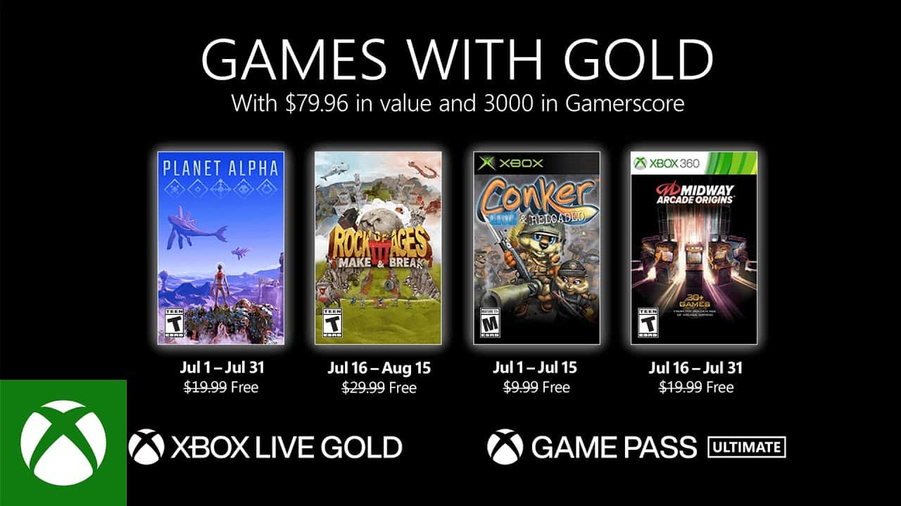 Xbox Games with Gold for July 2021 Lineup