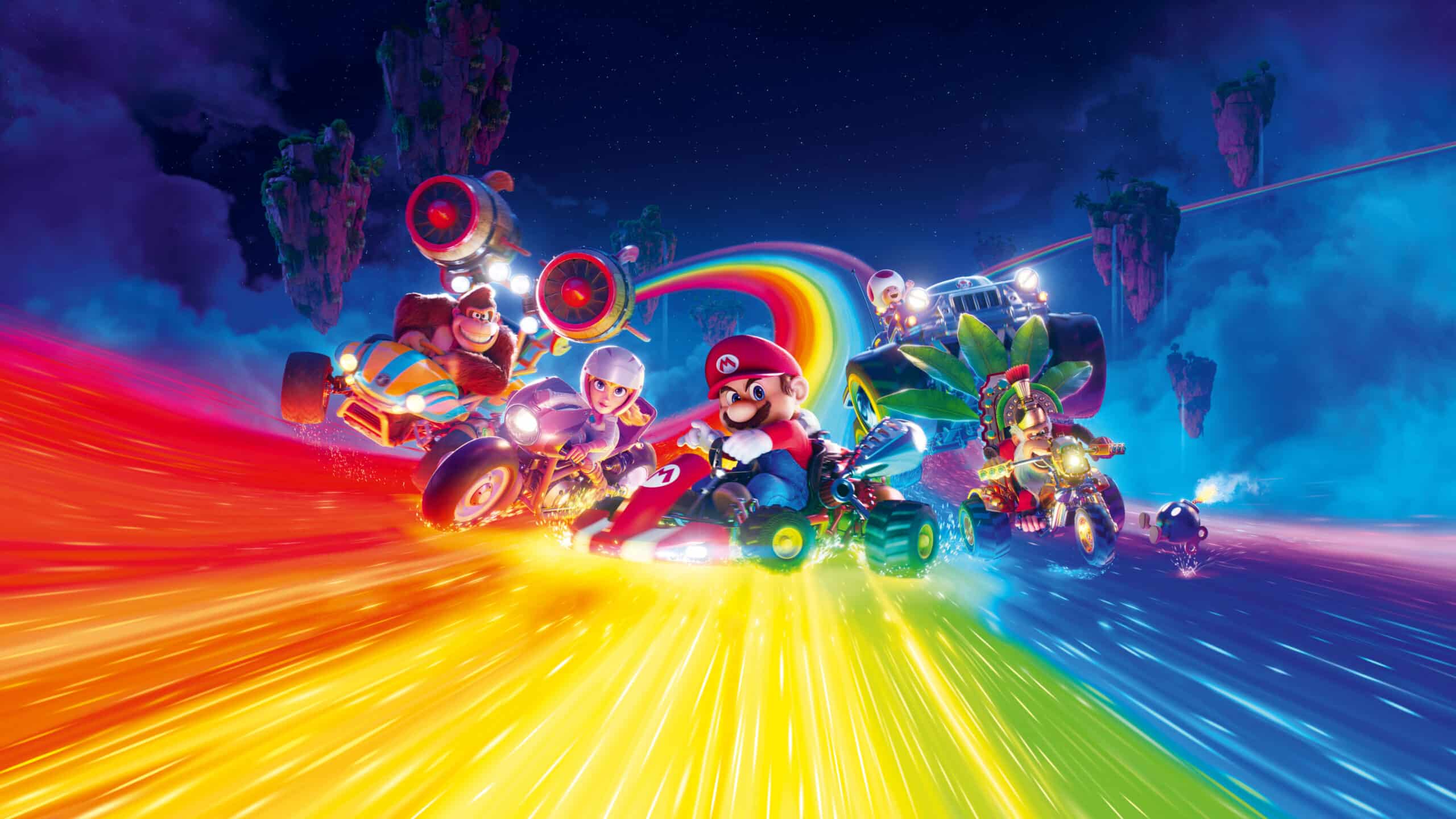 The Super Mario Bros Movie Mario Kart 4K Wallpaper
