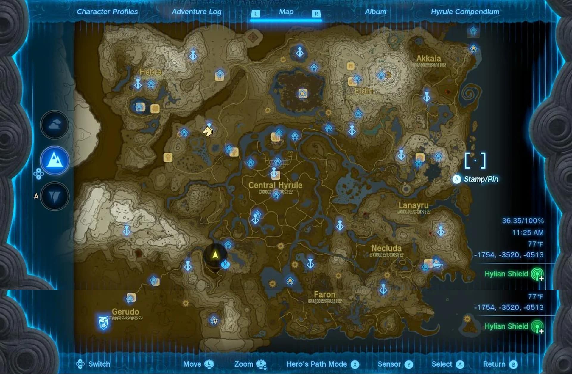 The Legend of Zelda: TotK Land Map
