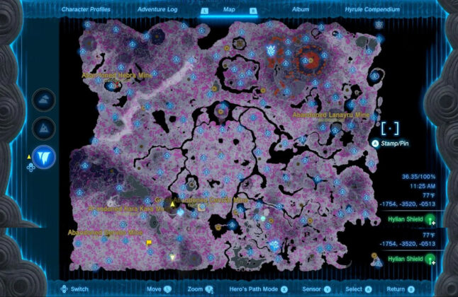 The Legend Of Zelda Tears Of The Kingdom Underground Map