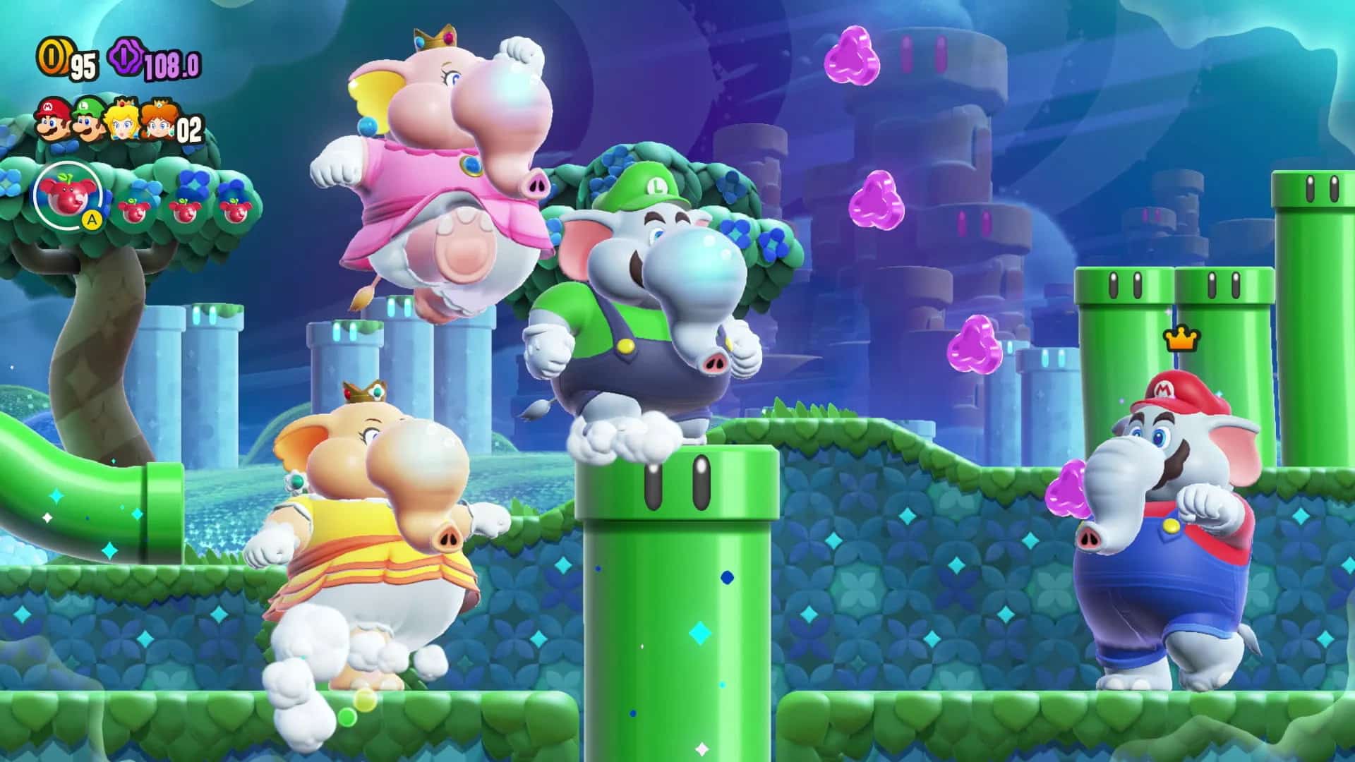 Super Mario Bros. Wonder Elephant Fruit Powerup Screenshot