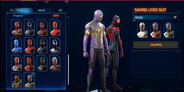 Marvel's Spider-Man 2 Unlockable Suits